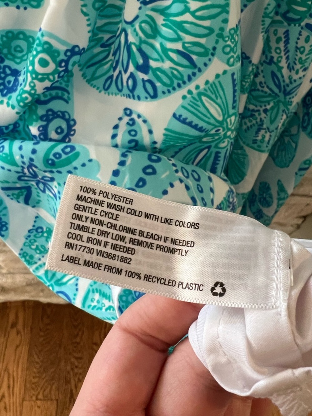 Lilly Pulitzer For Target Teal, Blue & Green Seashell Printed Sundress Size SP - Picture 5 of 6